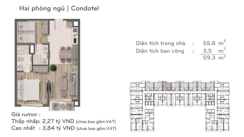 Giá bán căn hộ Condotel Antares Beach khá cao